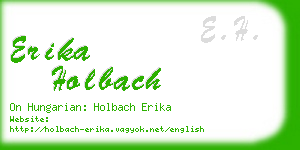 erika holbach business card